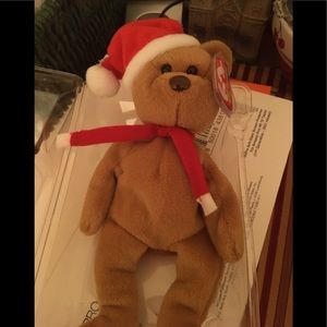 New! Pristine condition! 1997 Beanie Baby Xmas Teddy. Adult, Non-smoking home